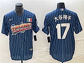 Mens Los Angeles Dodgers #17 Shohei Ohtani Navy Cool Base With Patch Stitched Baseball Jersey,baseball caps,new era cap wholesale,wholesale hats
